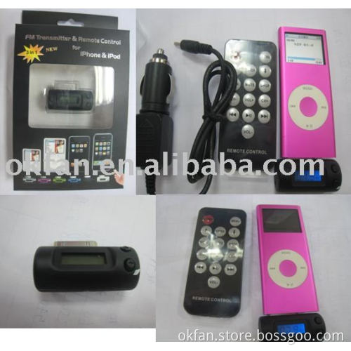 the FM transmitter for IPOD NANO and Iphone